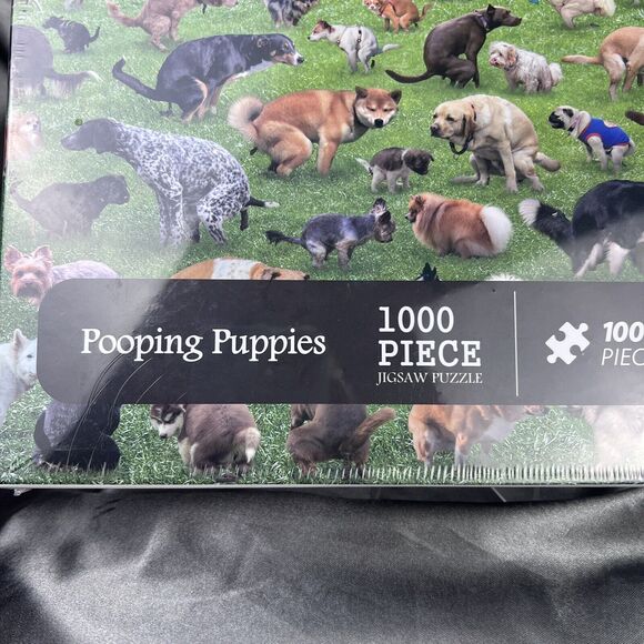 Pooping‎ Puppies 1000 Piece Jigsaw Puzzle Dogs 50x70 cm Gag Gift Funky Funny Toy - Picture 3 of 11